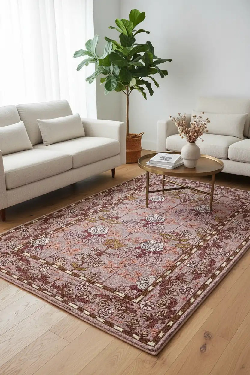 Persian Hand Tufted Wool Carpet 17 | Mir Design | Natural Wool Anti-Skid Latex Backing – View 6