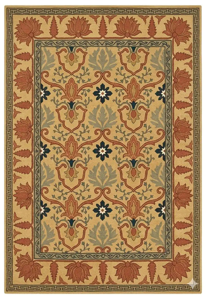 Persian Hand Tufted Wool Carpet 22 | Tree of Life Design | Natural Wool Anti-Skid Latex Backing