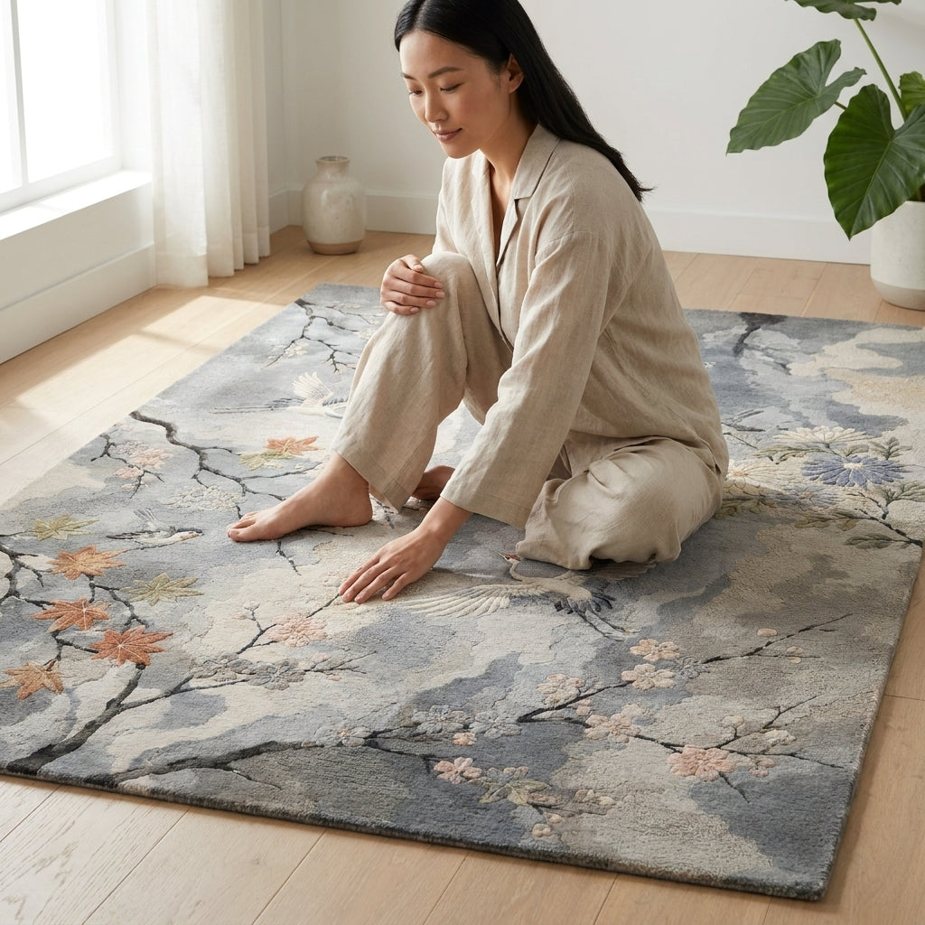 Hand Tufted Oriental Medallion Luxury Wool Carpet - View 3