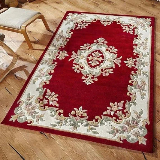Persian Hand Tufted Wool Carpet 3 | Herati Design | Natural Wool Anti-Skid Latex Backing