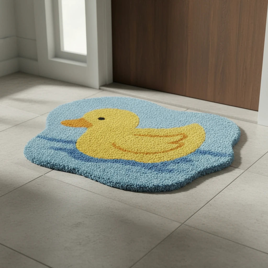 Hand Tufted Duck Shaped Wool Doormat - View 2