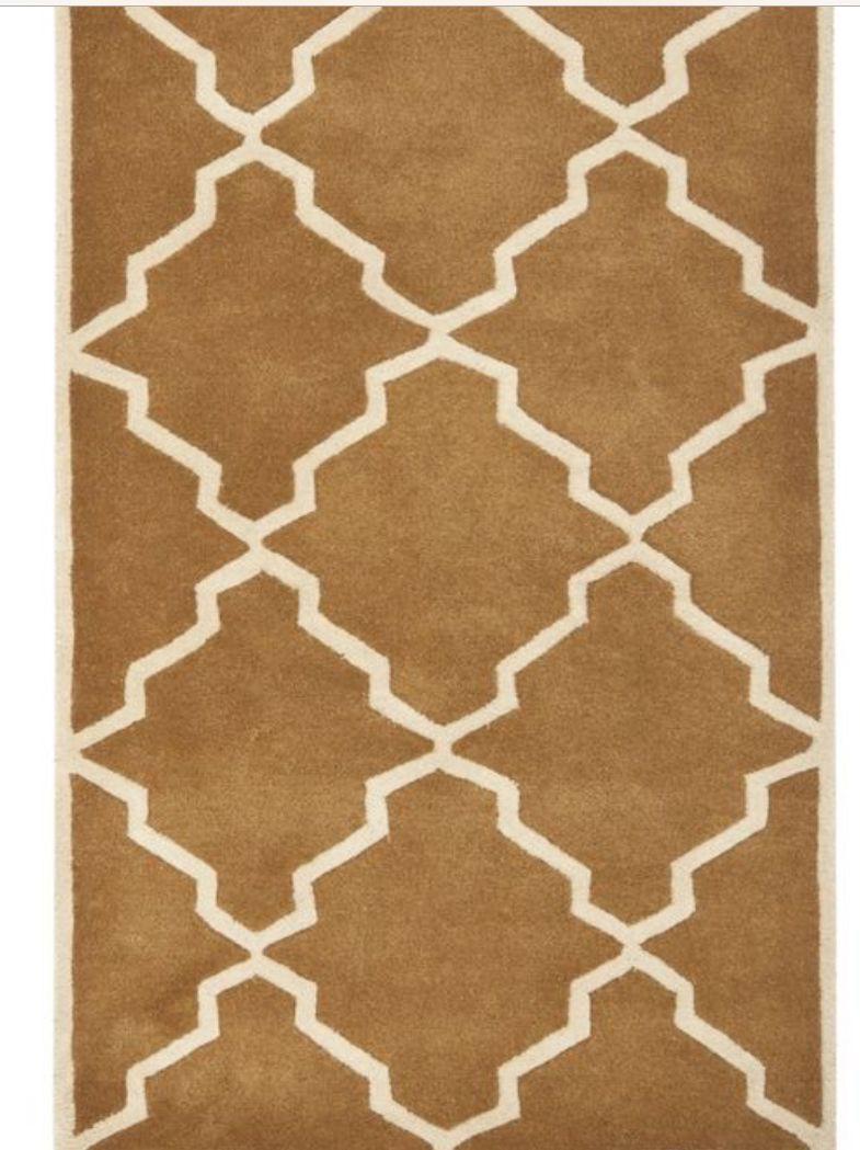 Geometric Hand Tufted Wool Rug | Modern Pattern Area Rug with Natural Latex Anti-Skid Backing