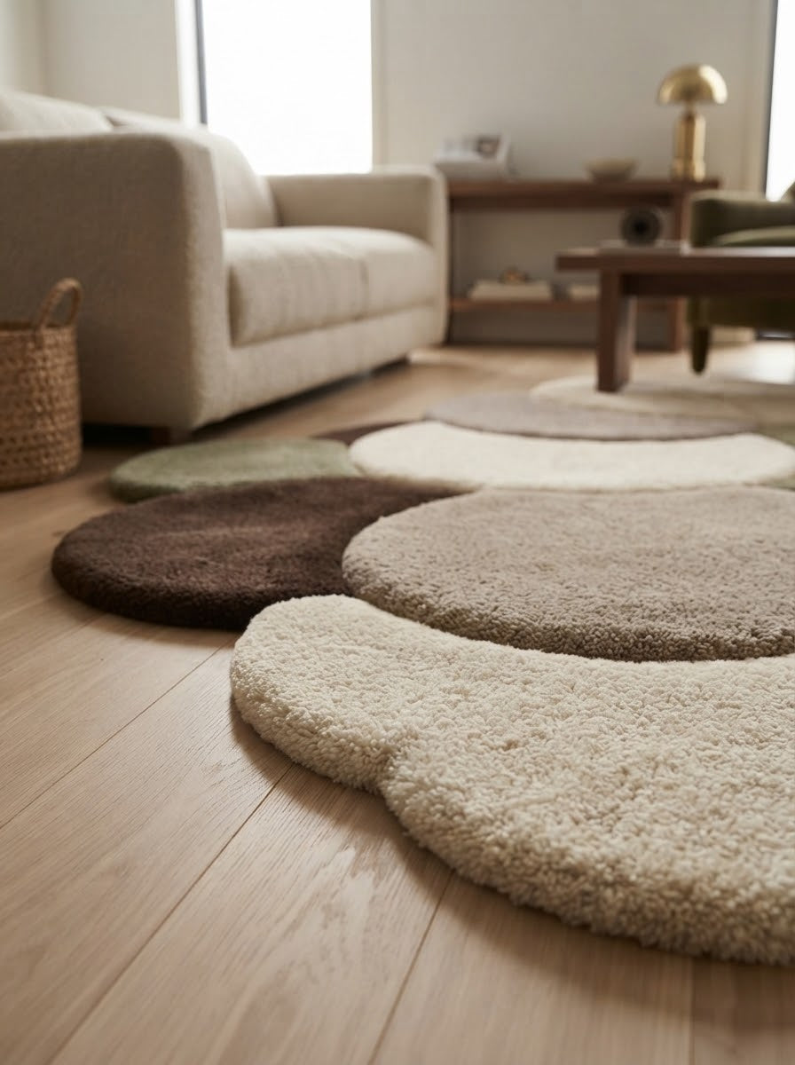 Neutral Pebble hand-tufted rug, image 3