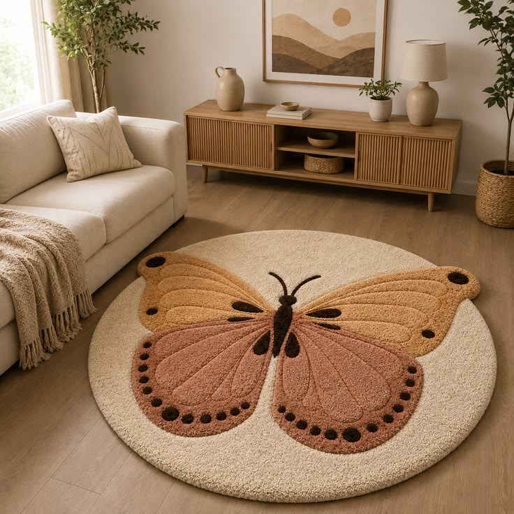Butterfly Accent hand-tufted rug, image 7