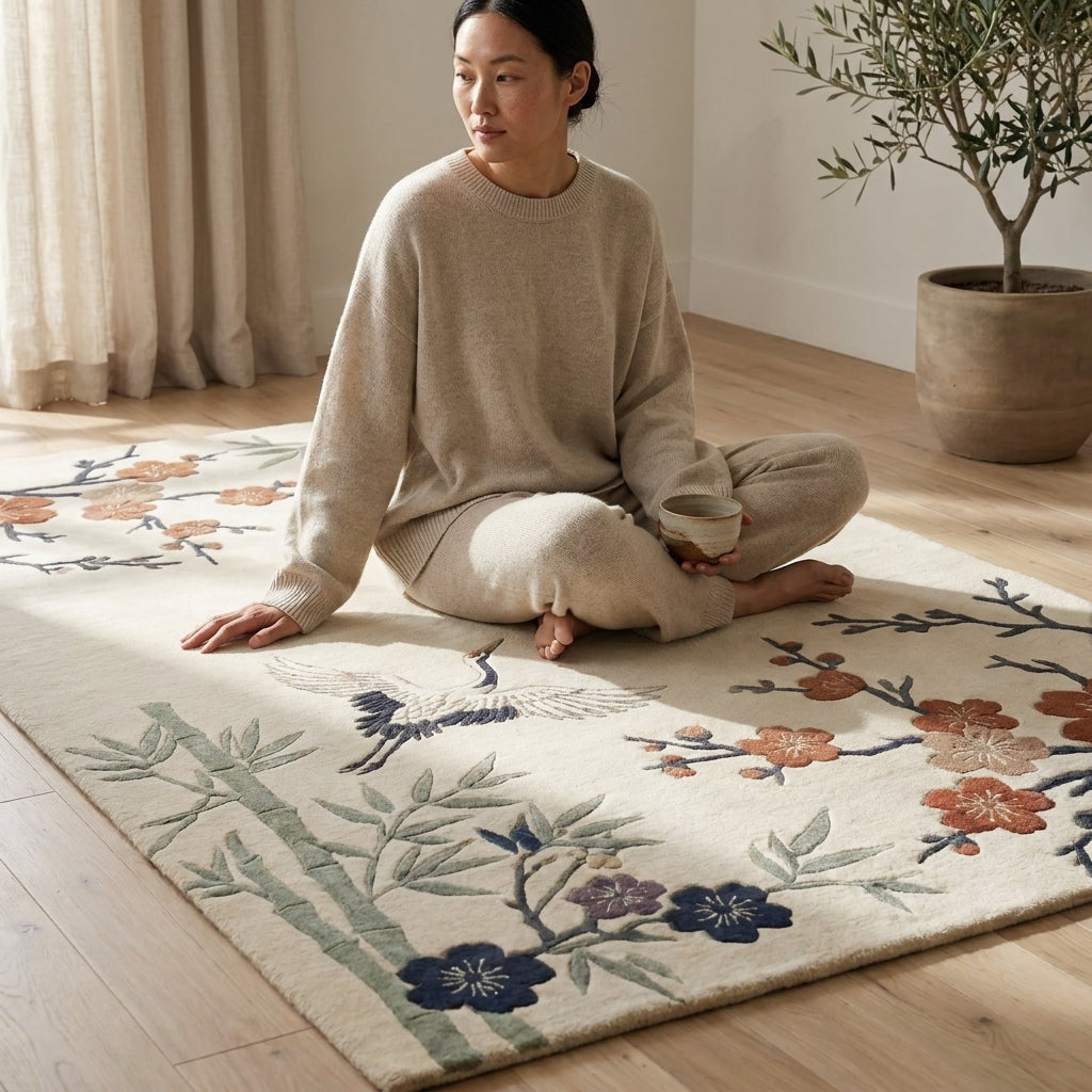 Hand Tufted Vintage Distressed Persian Wool Rug - View 3
