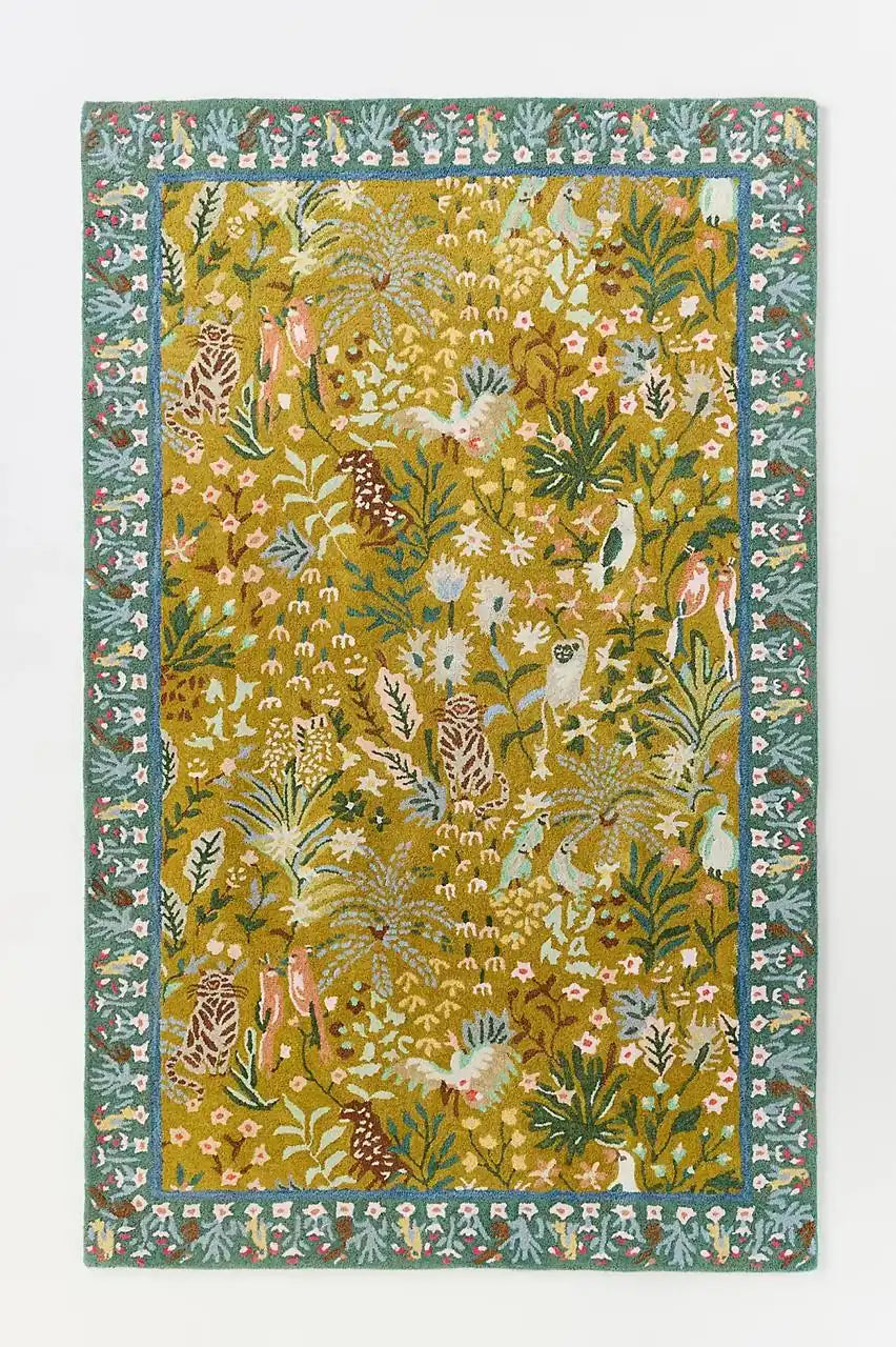 Persian Hand Tufted Wool Carpet 15 | Shah Abbasi Design | Natural Wool Anti-Skid Latex Backing