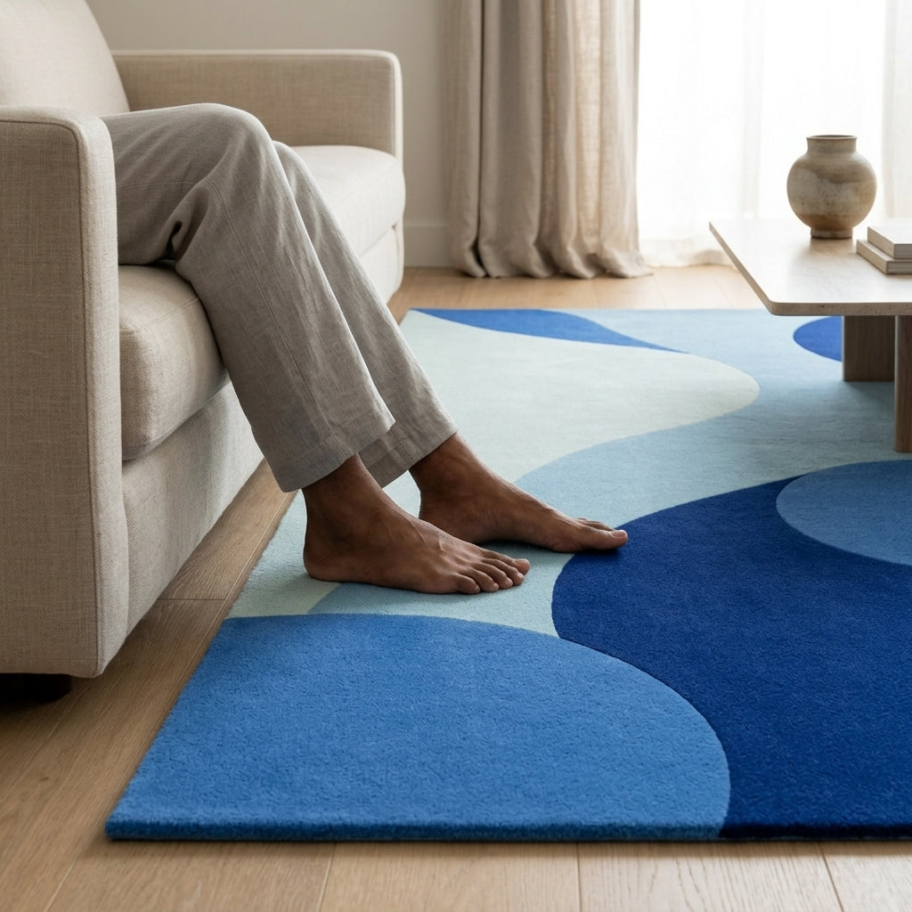 Hand Tufted Floral Vine Botanical Wool Area Rug - View 4