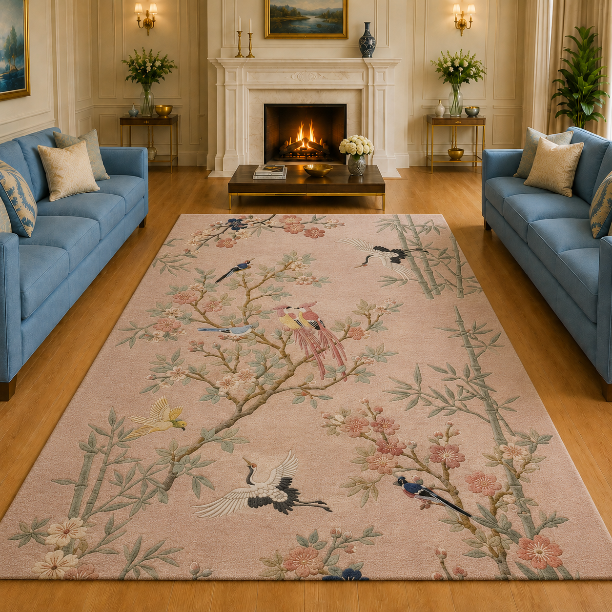 Hand Tufted Mandala Round Medallion Wool Carpet - View 8