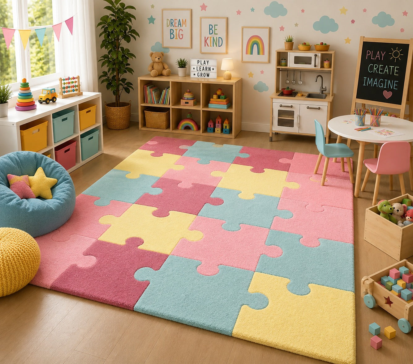 Hand Tufted Soft Grey Solid Plush Wool Carpet