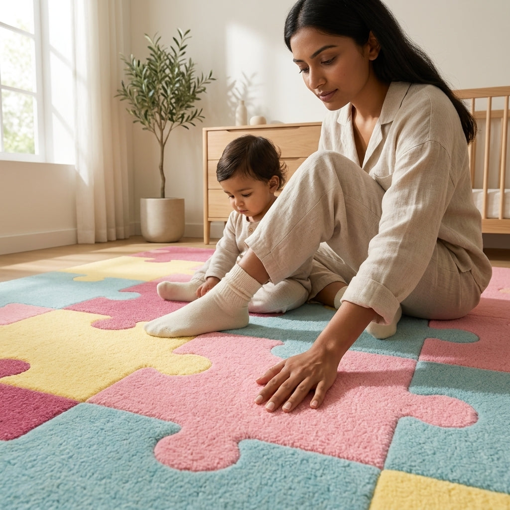 Hand Tufted Soft Grey Solid Plush Wool Carpet - View 3