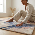 Hand Tufted Warm Solid Ivory Plush Wool Carpet