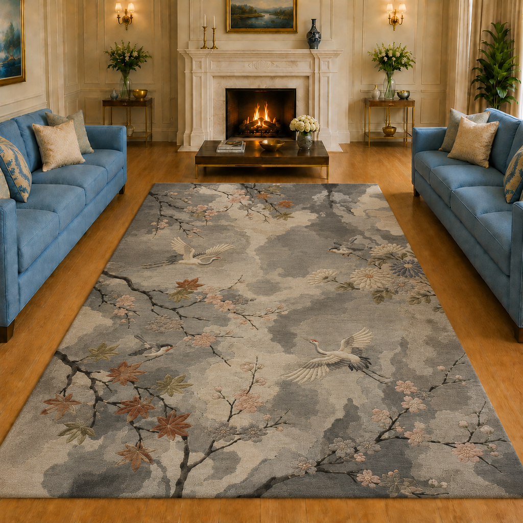 Hand Tufted Oriental Medallion Luxury Wool Carpet - View 5