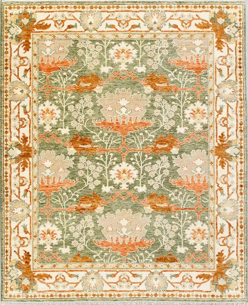 Persian Hand Tufted Wool Carpet 18 | Safavid Design | Natural Wool Anti-Skid Latex Backing