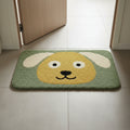 Hand Tufted Kawaii Puppy Face Wool Doormat