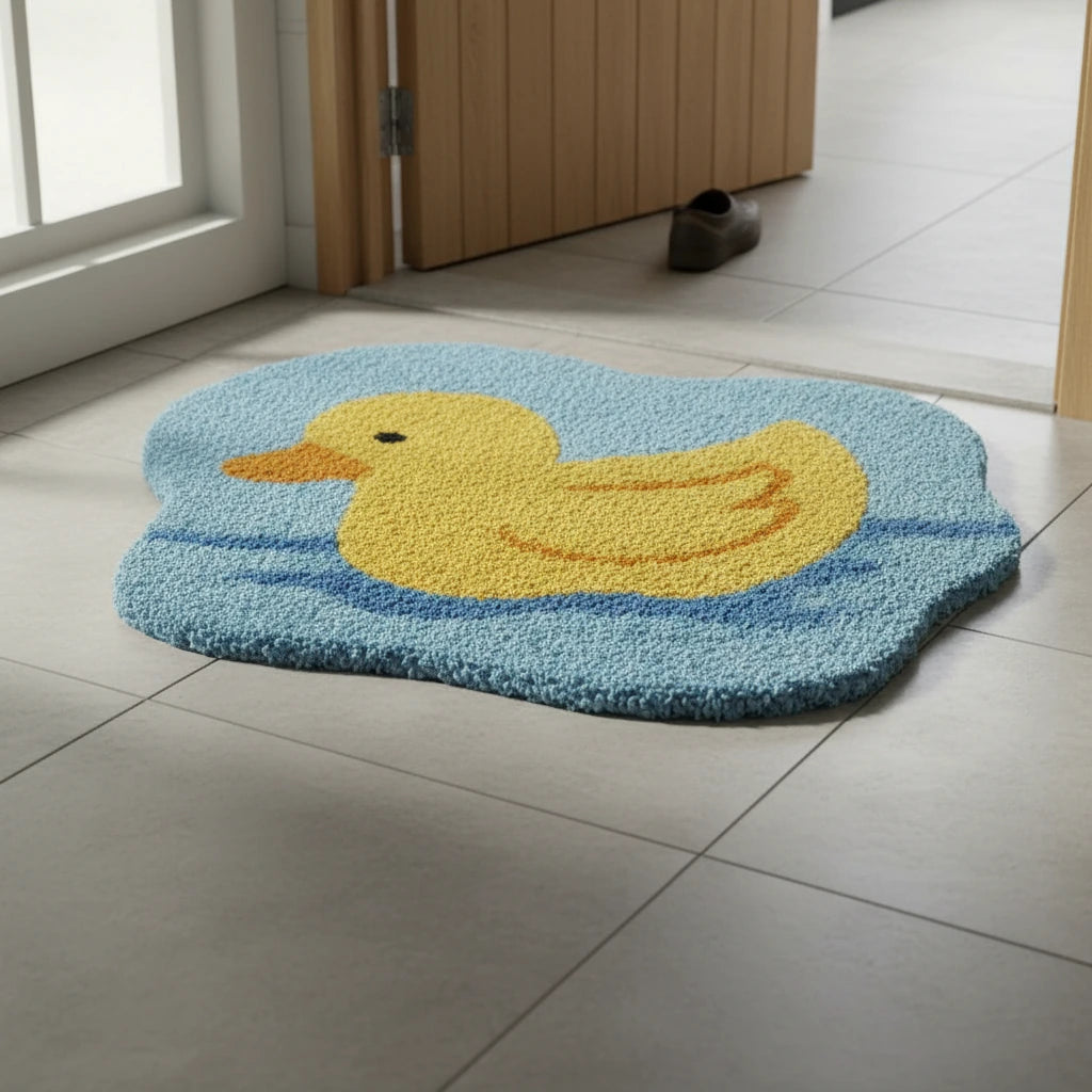 Hand Tufted Duck Shaped Wool Doormat - View 4