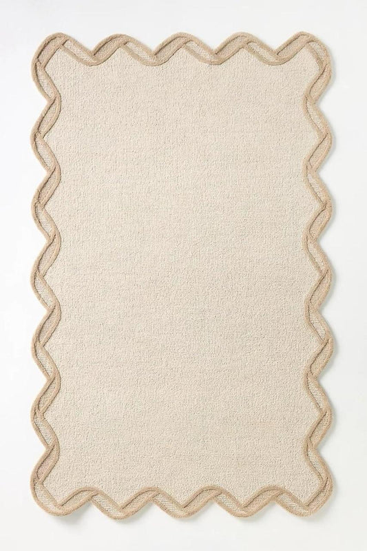 Natural Hand Tufted Wool Carpet | Eco-Friendly Handmade Rug with Natural Latex Anti-Skid Backing