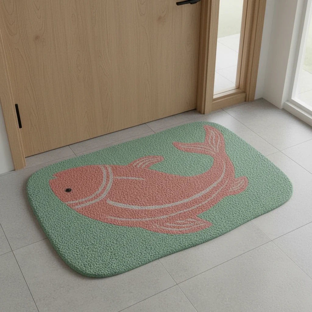 Hand Tufted Fish Shaped Wool Doormat - View 4