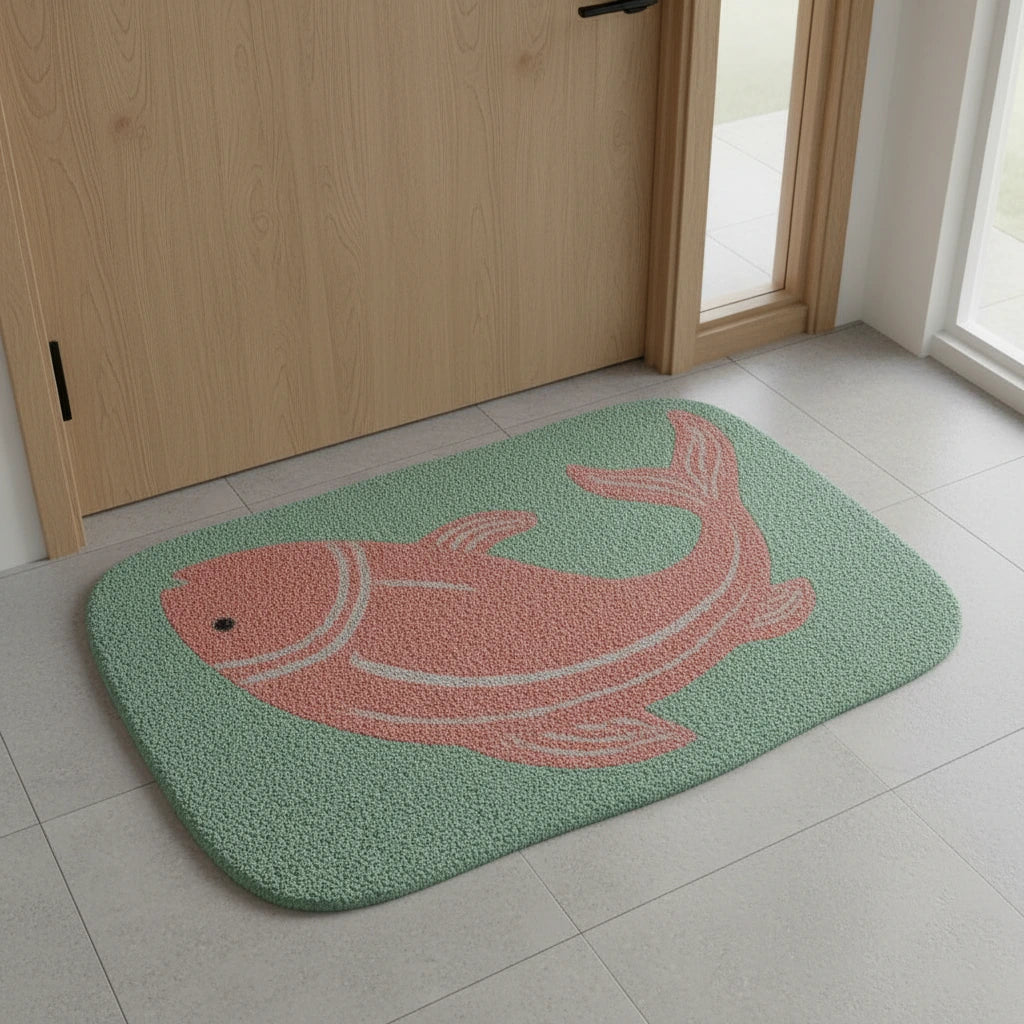 Hand Tufted Fish Shaped Wool Doormat - View 4