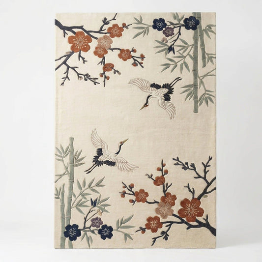 Hand Tufted Vintage Distressed Persian Wool Rug