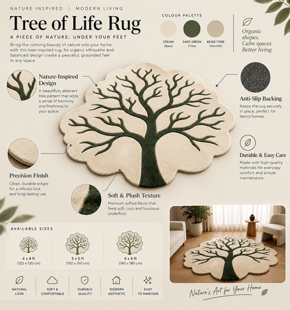 Tree of Life hand-tufted rug, image 5