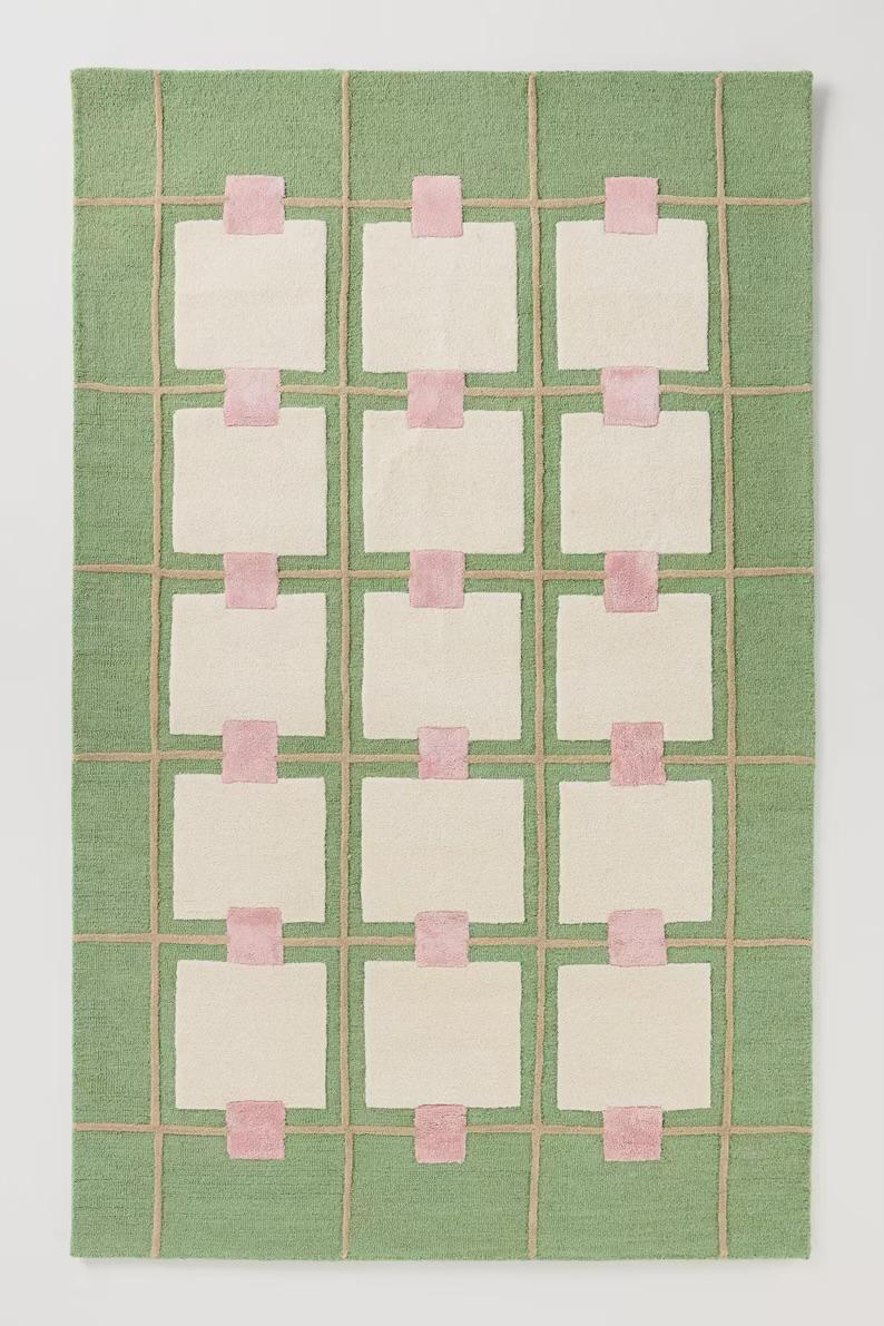 Intricate Hand Tufted Wool Rug | Detailed Pattern Area Rug with Natural Latex Anti-Skid Backing