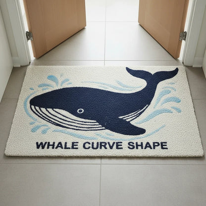 Hand Tufted Whale Shaped Wool Doormat - View 4