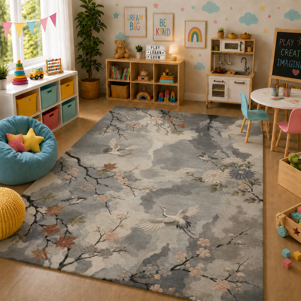 Hand Tufted Oriental Medallion Luxury Wool Carpet - View 8