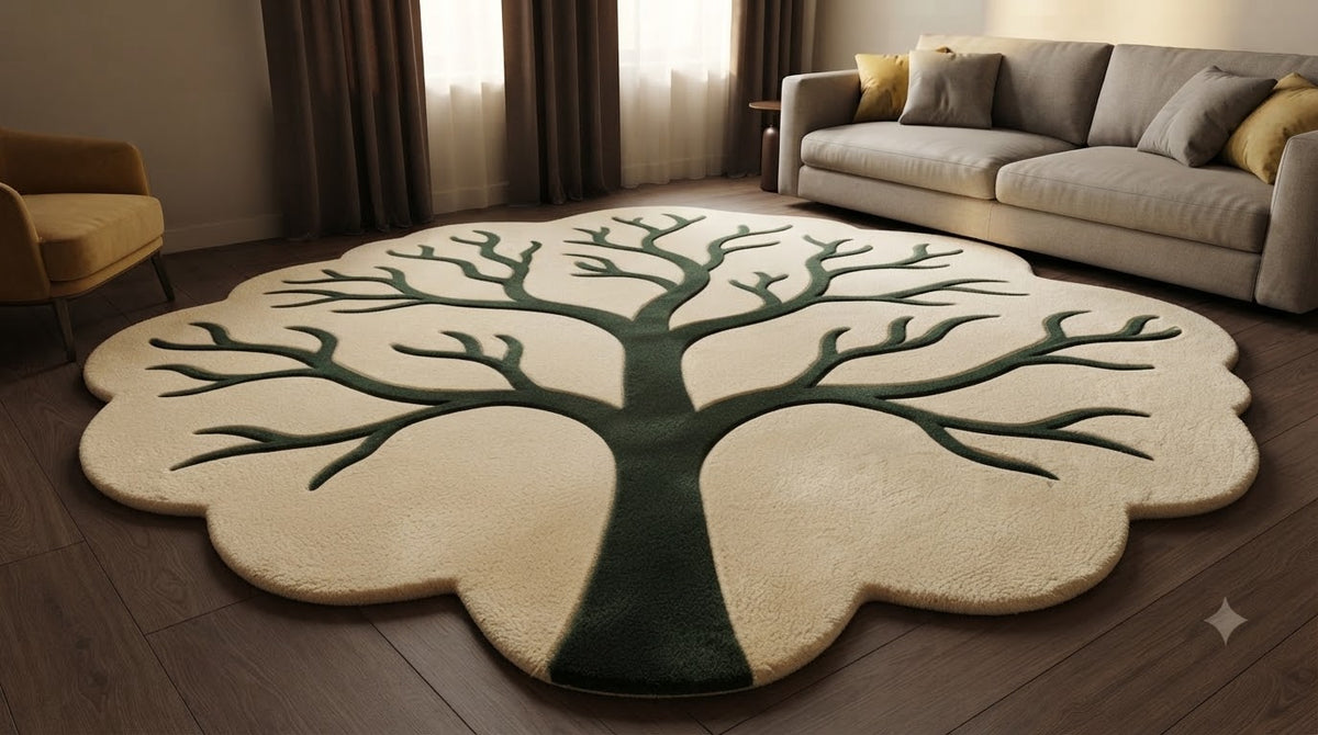 Tree of Life hand-tufted rug, image 2