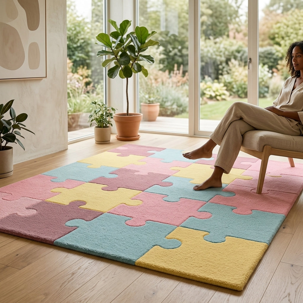 Hand Tufted Soft Grey Solid Plush Wool Carpet - View 2