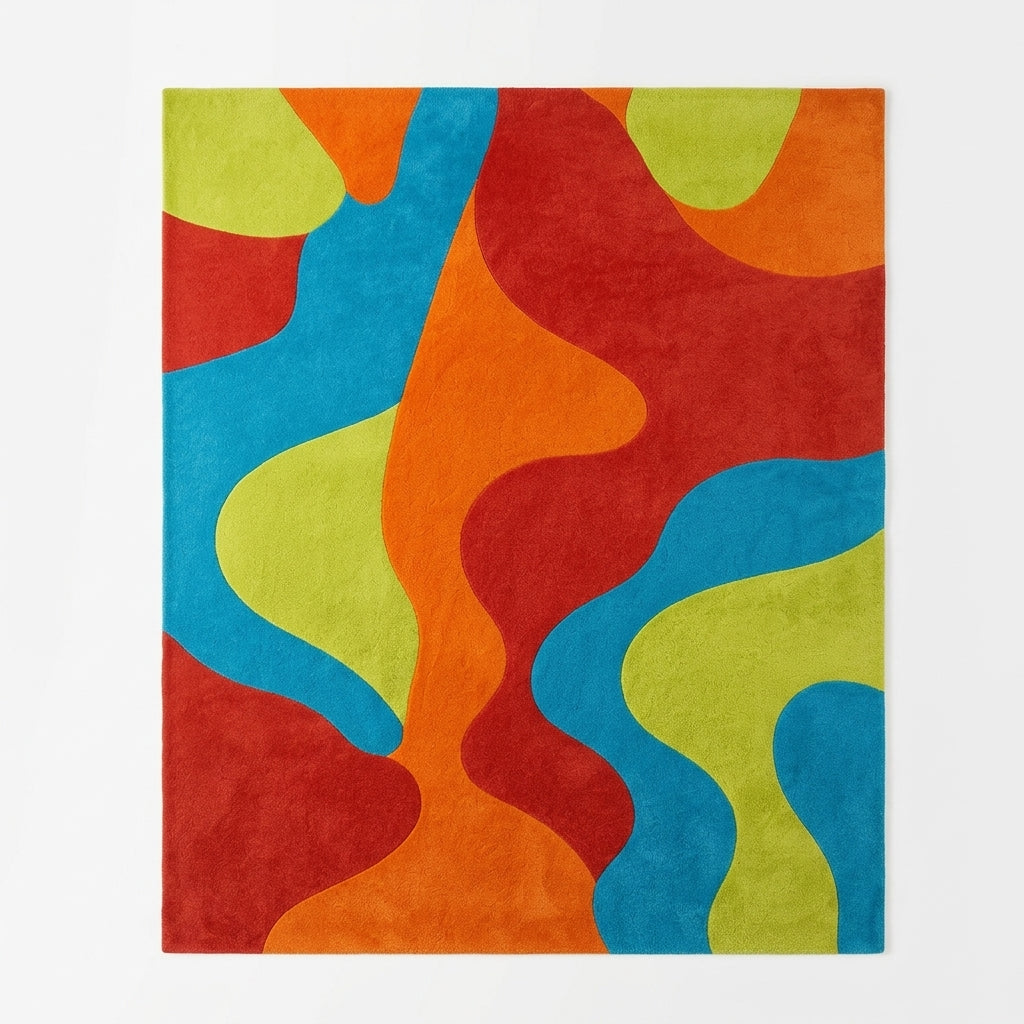 Hand Tufted Moroccan Tribal Boho Wool Area Rug - View 4