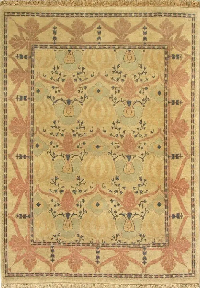 Persian Hand Tufted Wool Carpet 6 | Prayer Niche Design | Natural Wool Anti-Skid Latex Backing
