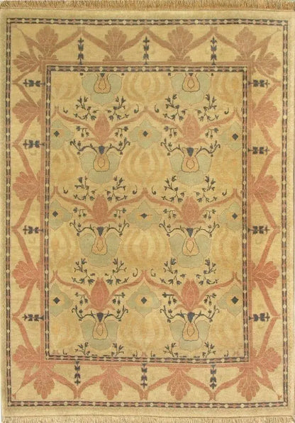 Persian Hand Tufted Wool Carpet 6 | Prayer Niche Design | Natural Wool Anti-Skid Latex Backing