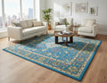 Persian Hand Tufted Wool Carpet 24 | Silk Road Design | Natural Wool Anti-Skid Latex Backing – View 2