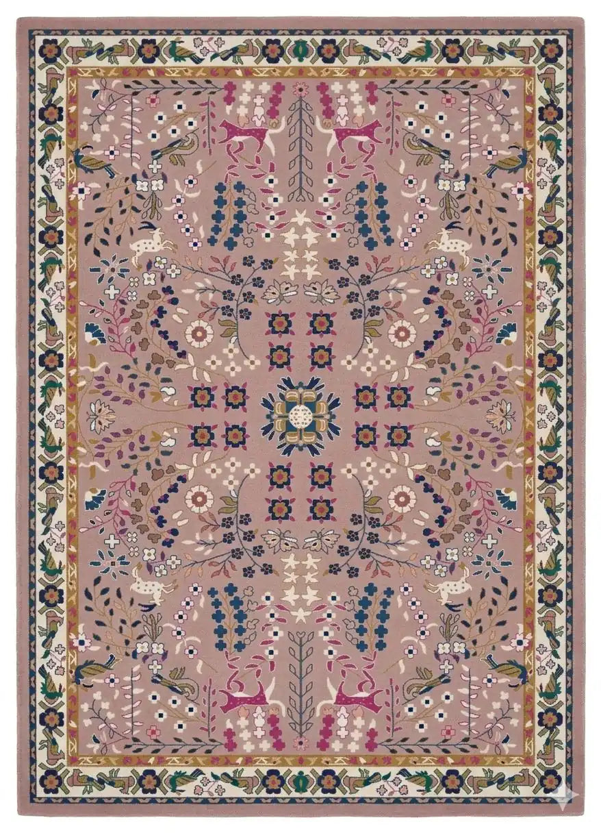 Persian Hand Tufted Wool Carpet 25 | Royal Court Design | Natural Wool Anti-Skid Latex Backing