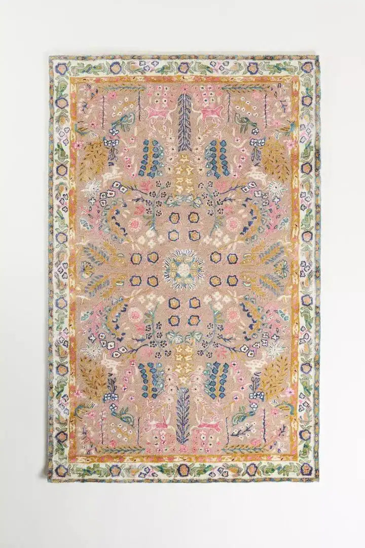 Persian Hand Tufted Wool Carpet 11 | Tabriz Design | Natural Wool Anti-Skid Latex Backing