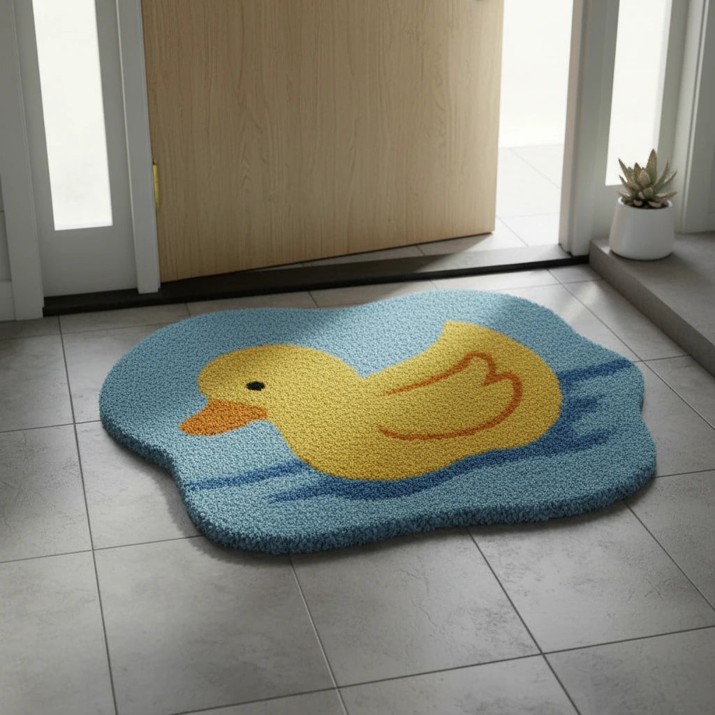 Hand Tufted Duck Shaped Wool Doormat - View 3