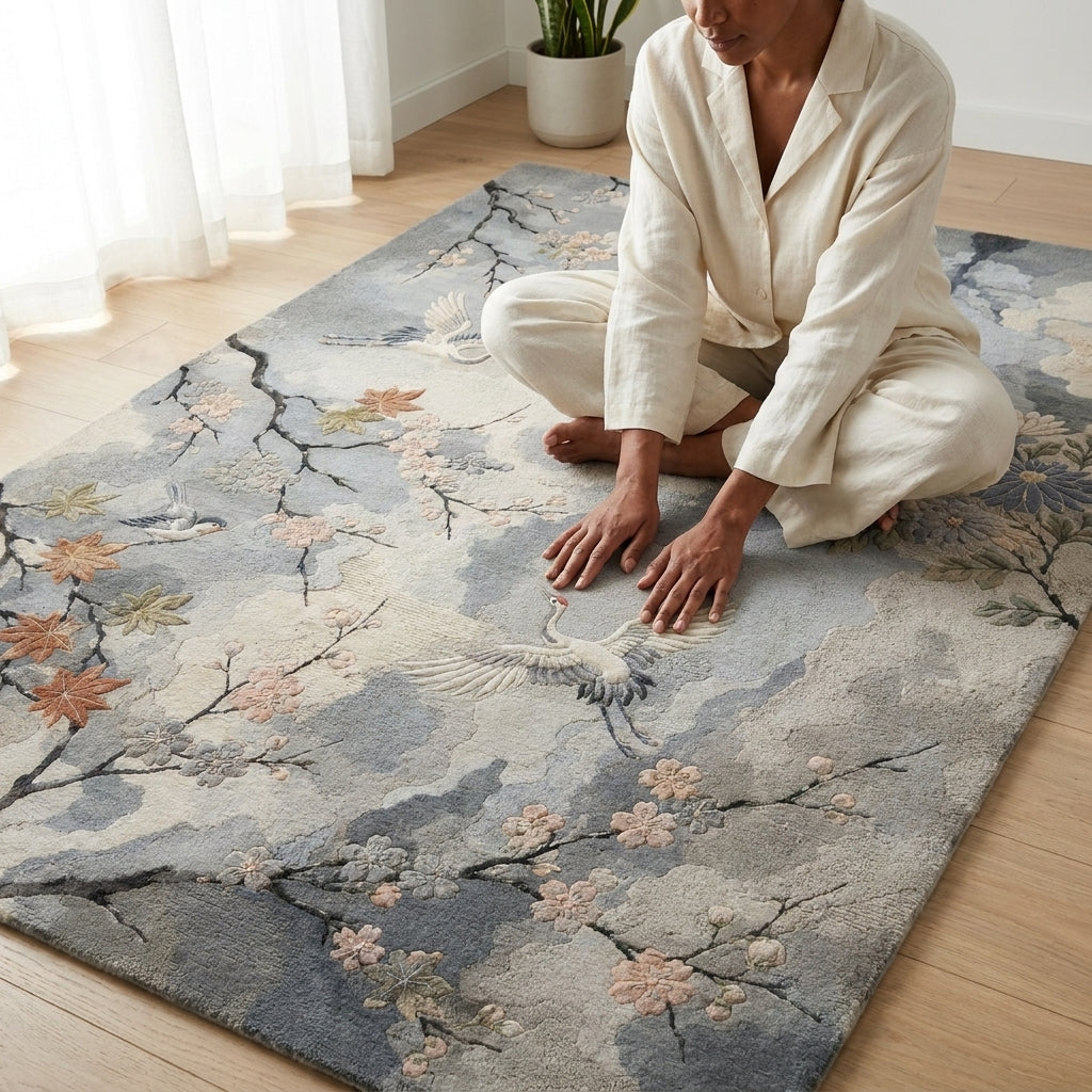 Hand Tufted Oriental Medallion Luxury Wool Carpet