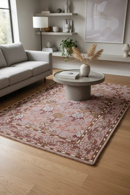 Persian Hand Tufted Wool Carpet 17 | Mir Design | Natural Wool Anti-Skid Latex Backing – View 3
