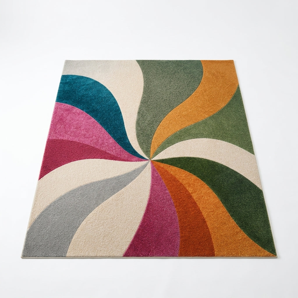 Hand Tufted Transitional Floral Medallion Wool Rug