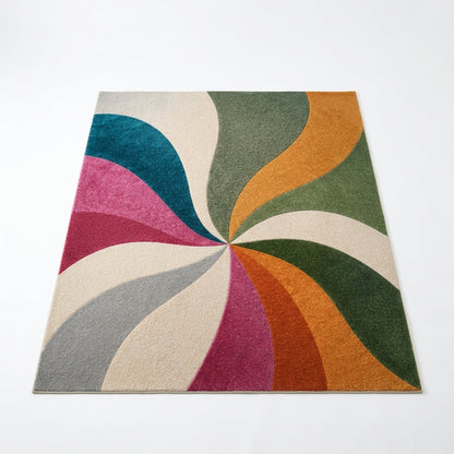 Hand Tufted Transitional Floral Medallion Wool Rug