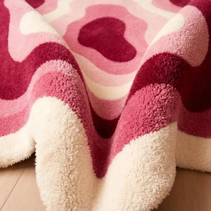 Pink Layered Flower hand-tufted rug, image 6