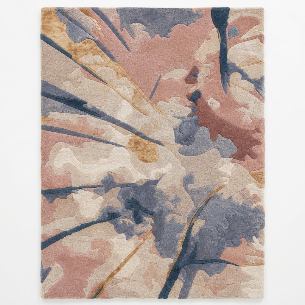 Hand Tufted Warm Solid Ivory Plush Wool Carpet - View 2