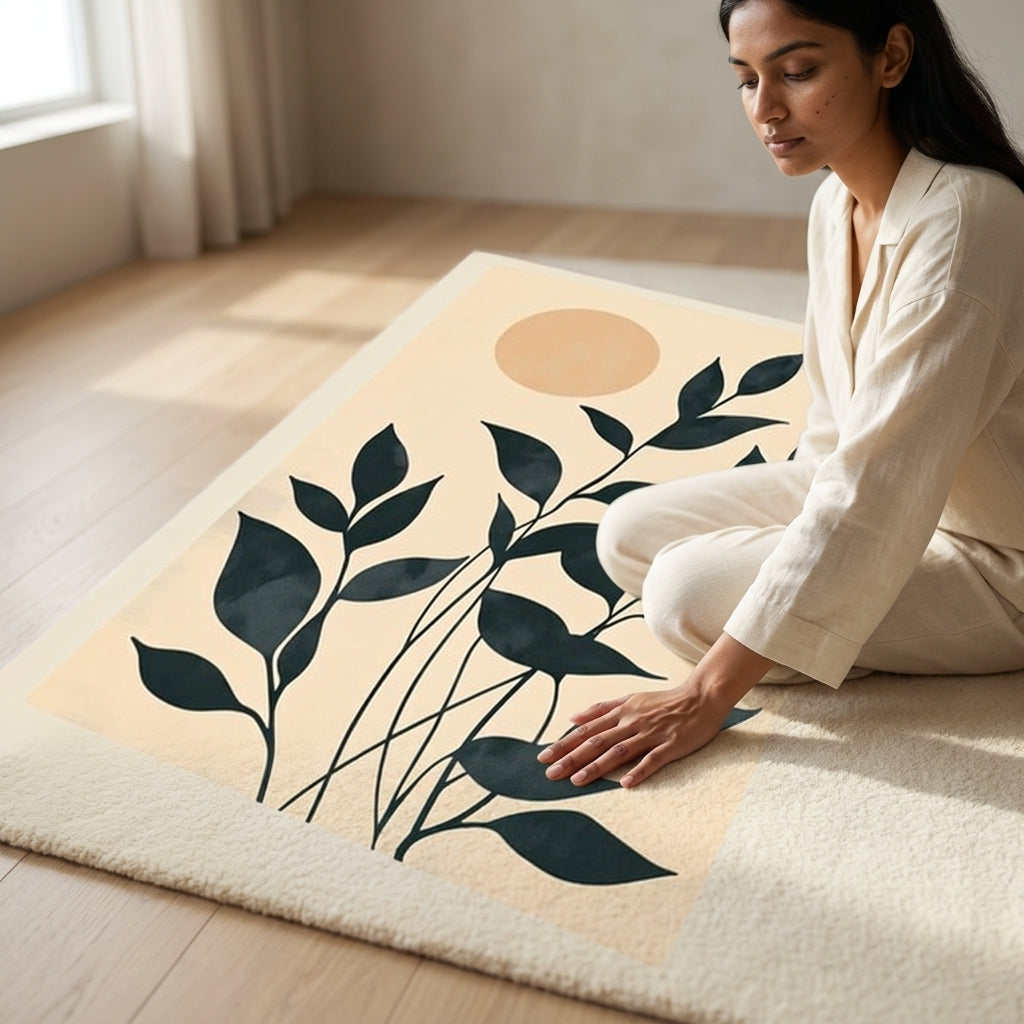 Hand Tufted Luxury Floral Damask Wool Area Rug - View 4