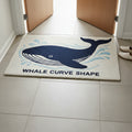 Hand Tufted Whale Shaped Wool Doormat