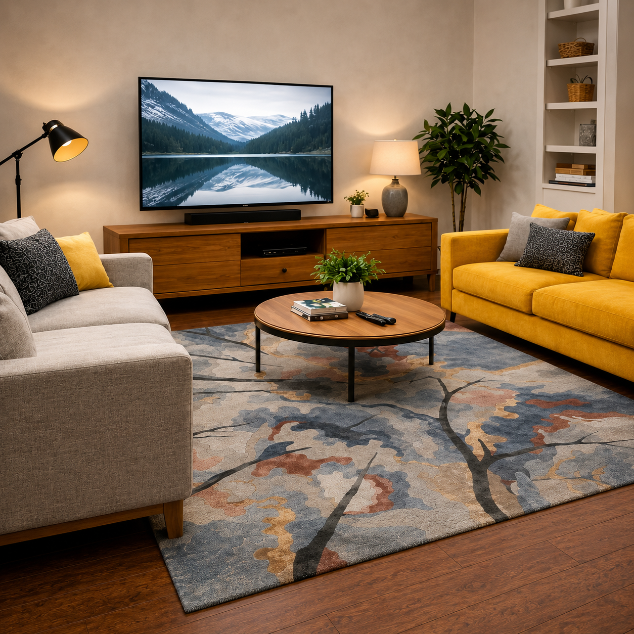 Hand Tufted Chevron Herringbone Wool Area Rug - View 8