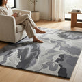 Hand Tufted Earthy Stripe Contemporary Wool Rug