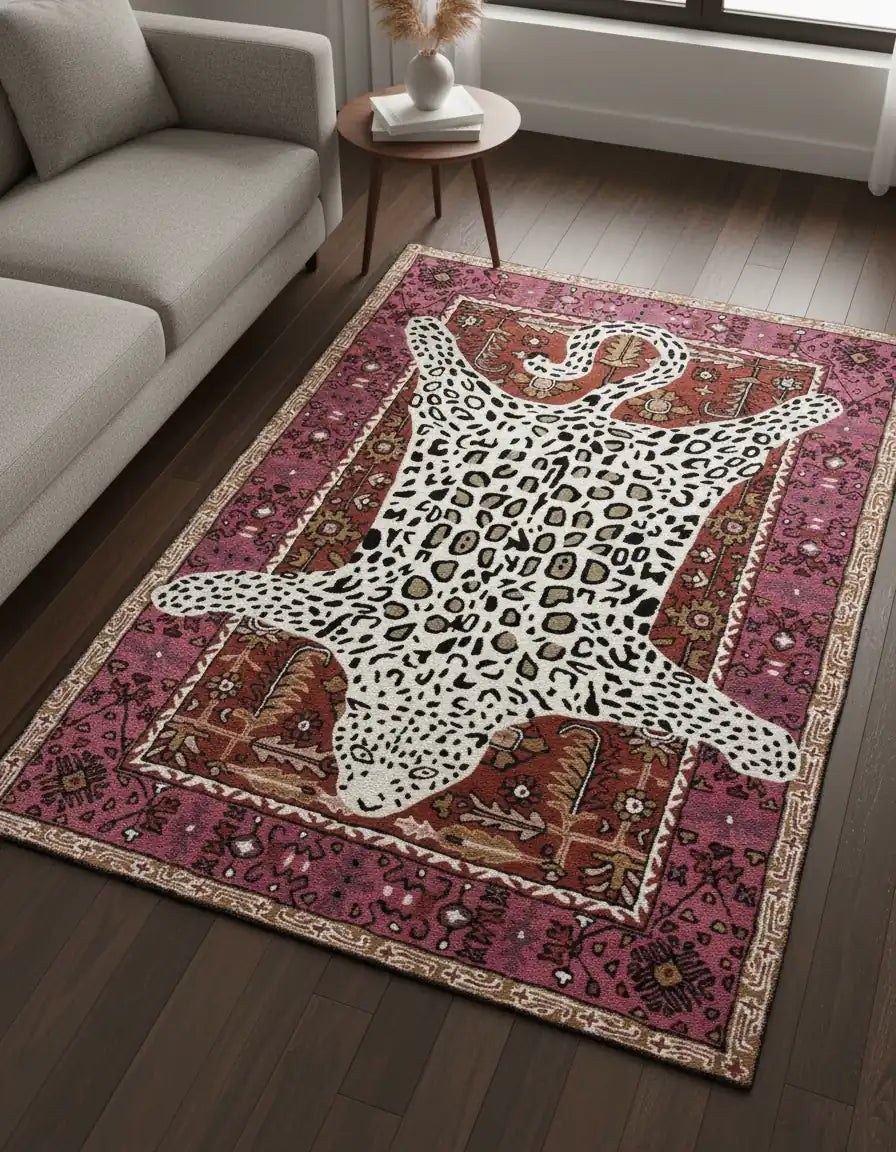 Persian Hand Tufted Wool Carpet 29 | Ardabil Design | Natural Wool Anti-Skid Latex Backing – View 2