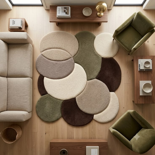 Neutral Pebble hand-tufted rug, image 1