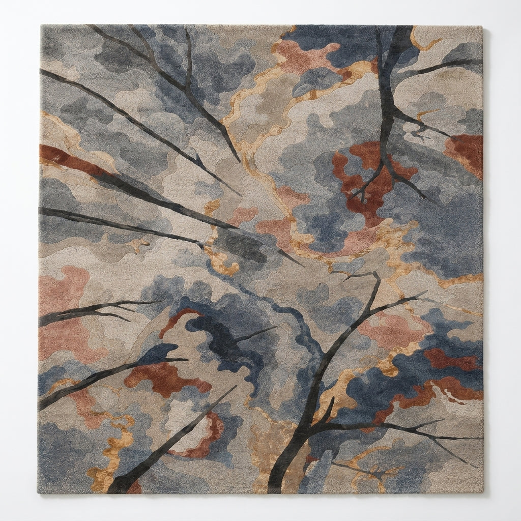 Hand Tufted Chevron Herringbone Wool Area Rug - View 4