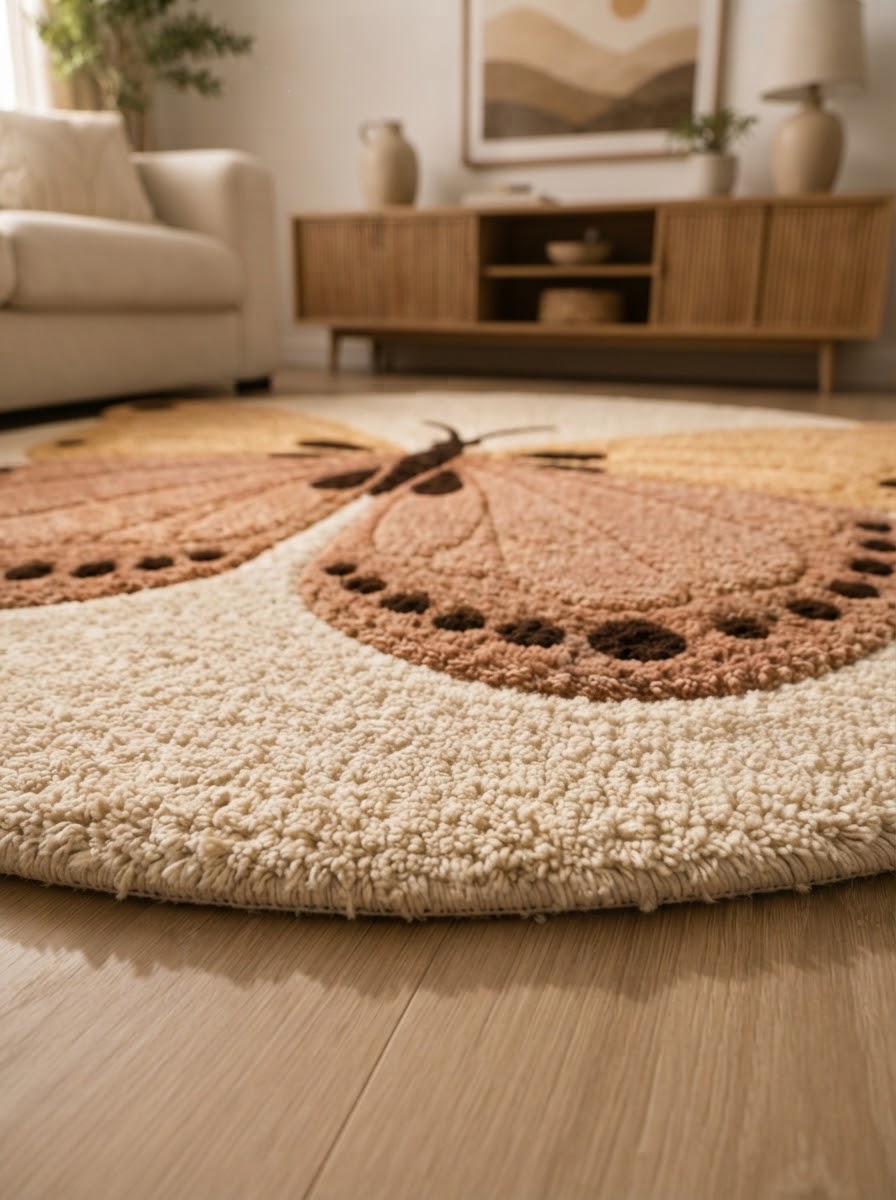 Butterfly Accent hand-tufted rug, image 5